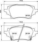 Mazda 2 (22-) Toyota C-HR (16-) Corolla (19-) Yaris (20-) - Arka